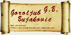 Goroljub Bujaković vizit kartica